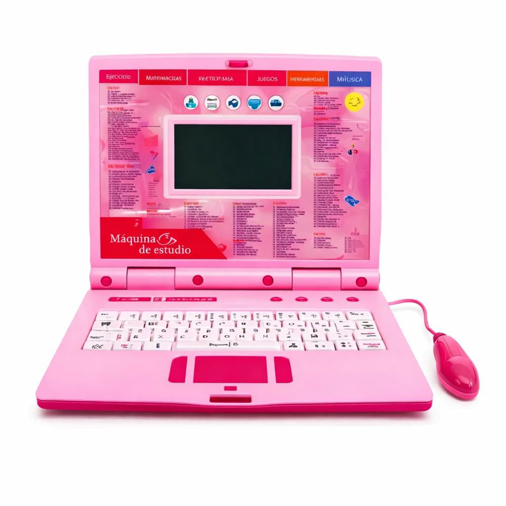 Computador Didactico Niñas Juguete 130 Funciones Rosado img #1