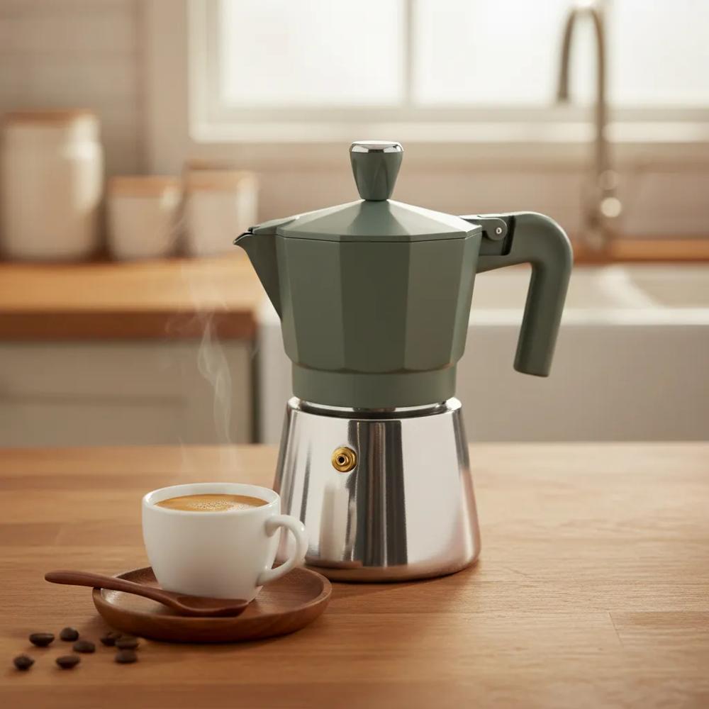 Cafetera Moka Italiana Moderna Para Café Espresso 150Ml img #4