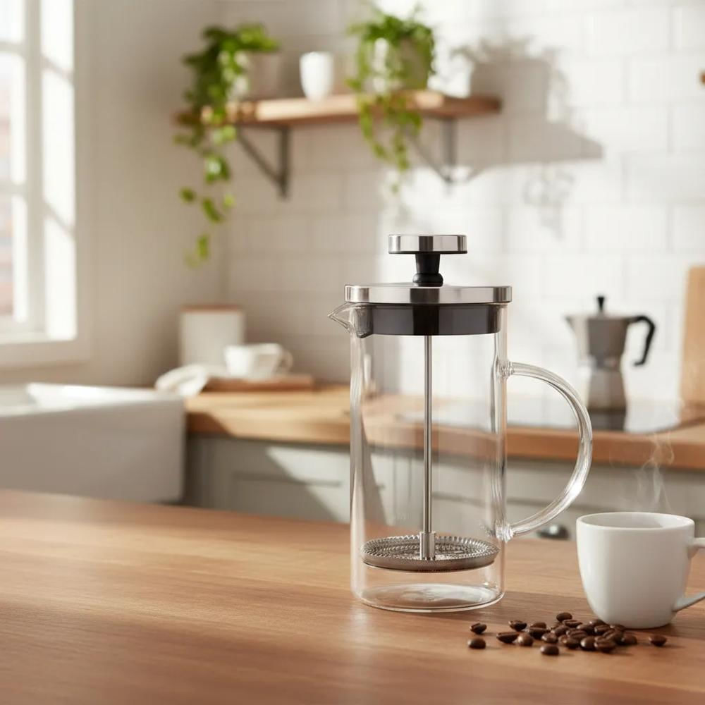 Prensa Francesa Café Tapa De Acero Inoxidable Premium 350Ml img #4