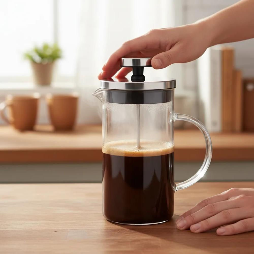 Prensa Francesa Café Tapa De Acero Inoxidable Premium 350Ml img #5