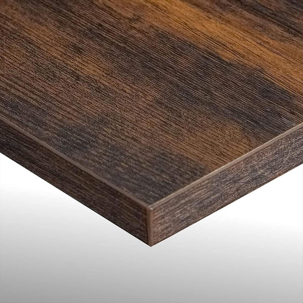 Escritorio Cz Rectangular 2 Cajones Madera Aglomerado Marrón Rústico Estilo Minimalista Amplio Espacio De Trabajo img #4