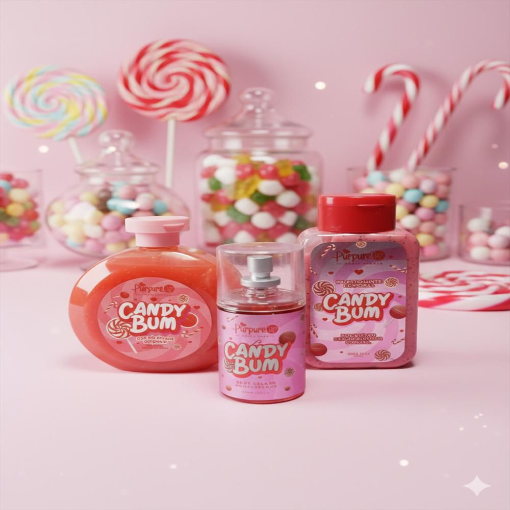 Kit Candy Bum Corporal Gel Ducha Exfoliante Body Splash img #2