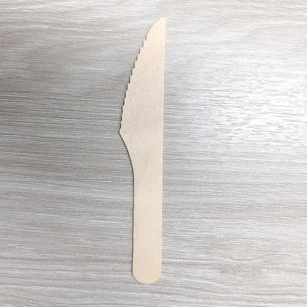 Cuchillos Desechables De Madera Biodegradables X25 Unidades img #5
