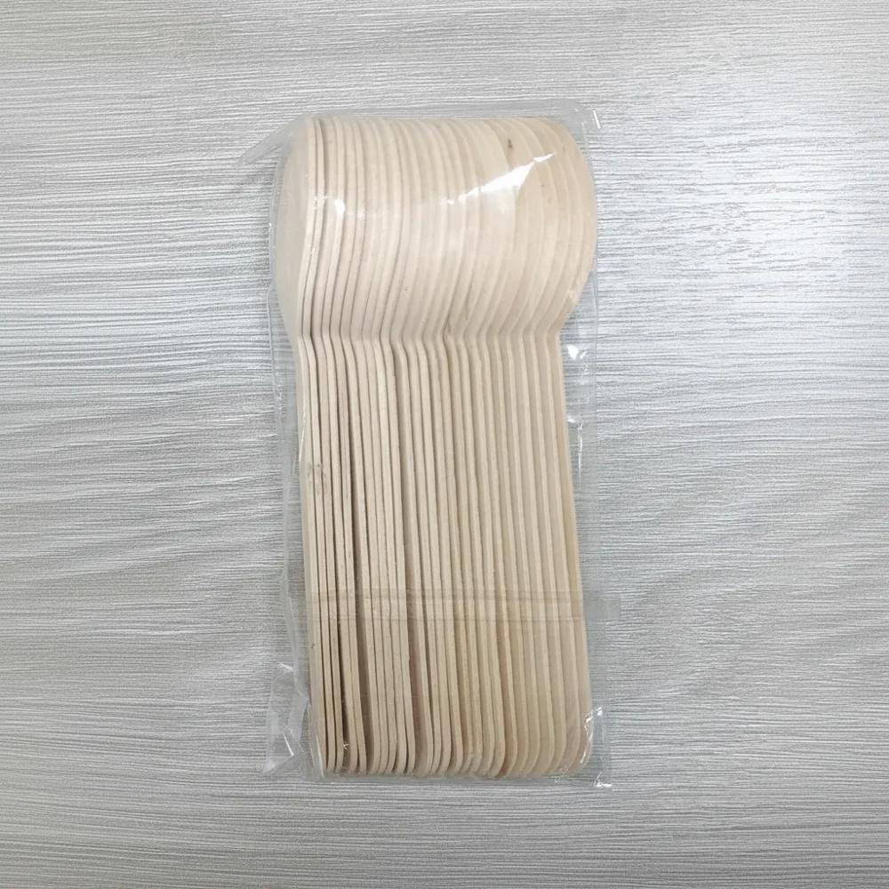 Cucharas De Madera Desechables Ecológicas Resistente X25 Unidades img #5