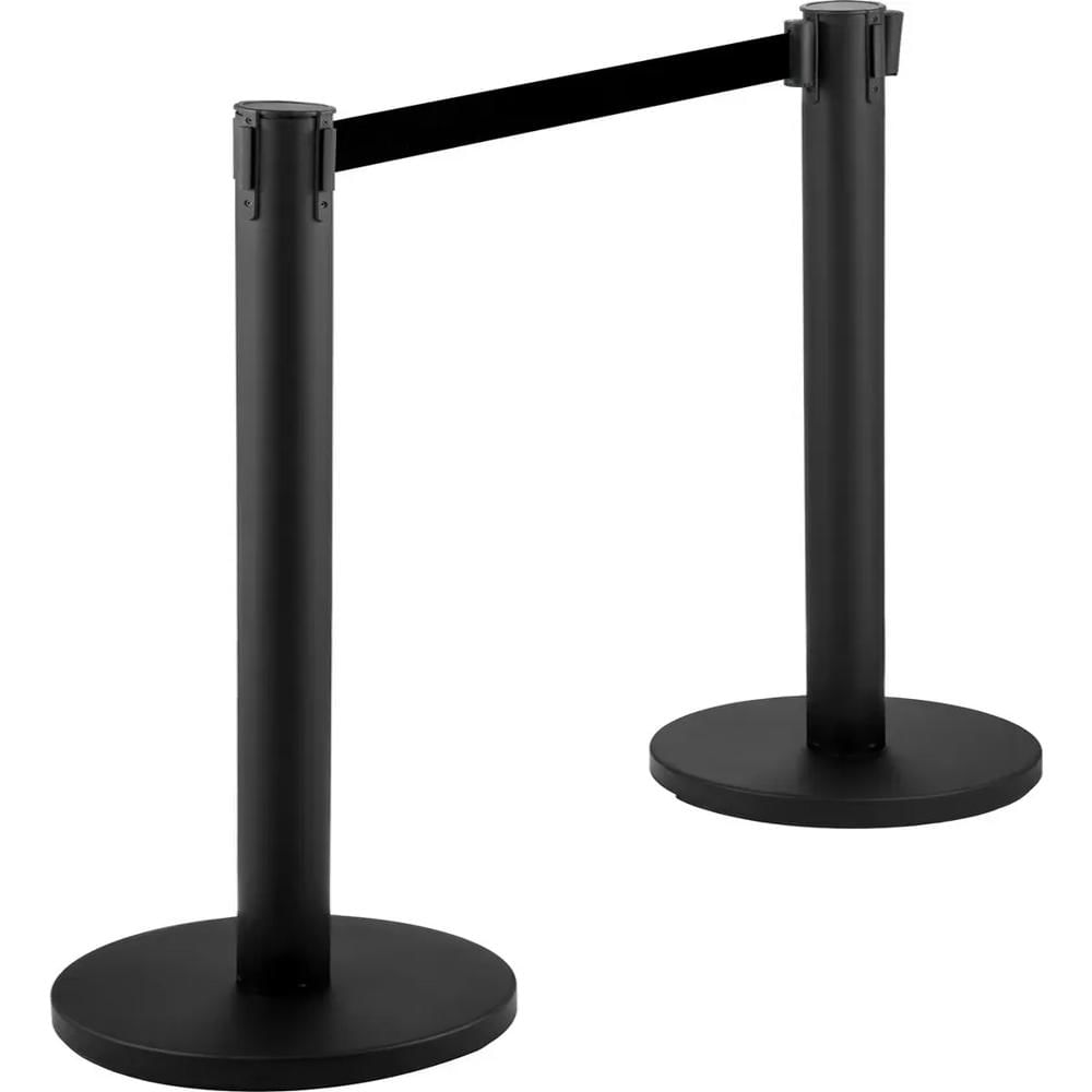 Combo Poste Separador De Filas Con Cinta Negra Retráctil X6 img #5