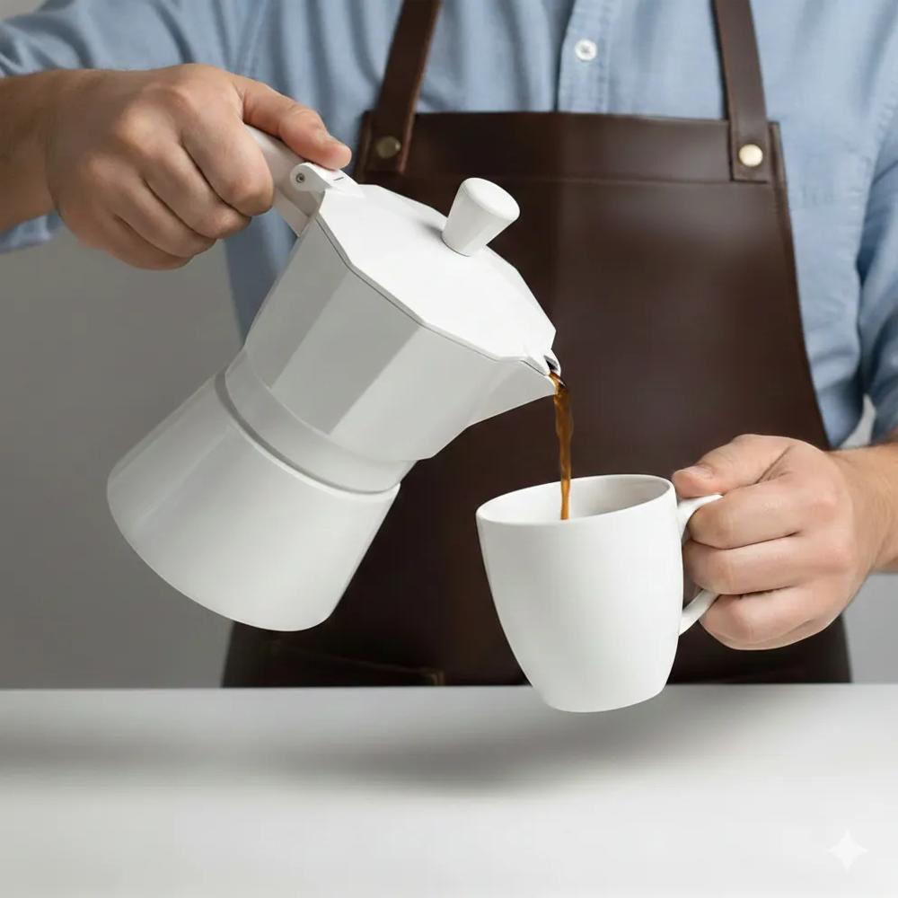 Cafetera Moka Italiana Clásica De Aluminio Para Café 150Ml img #2