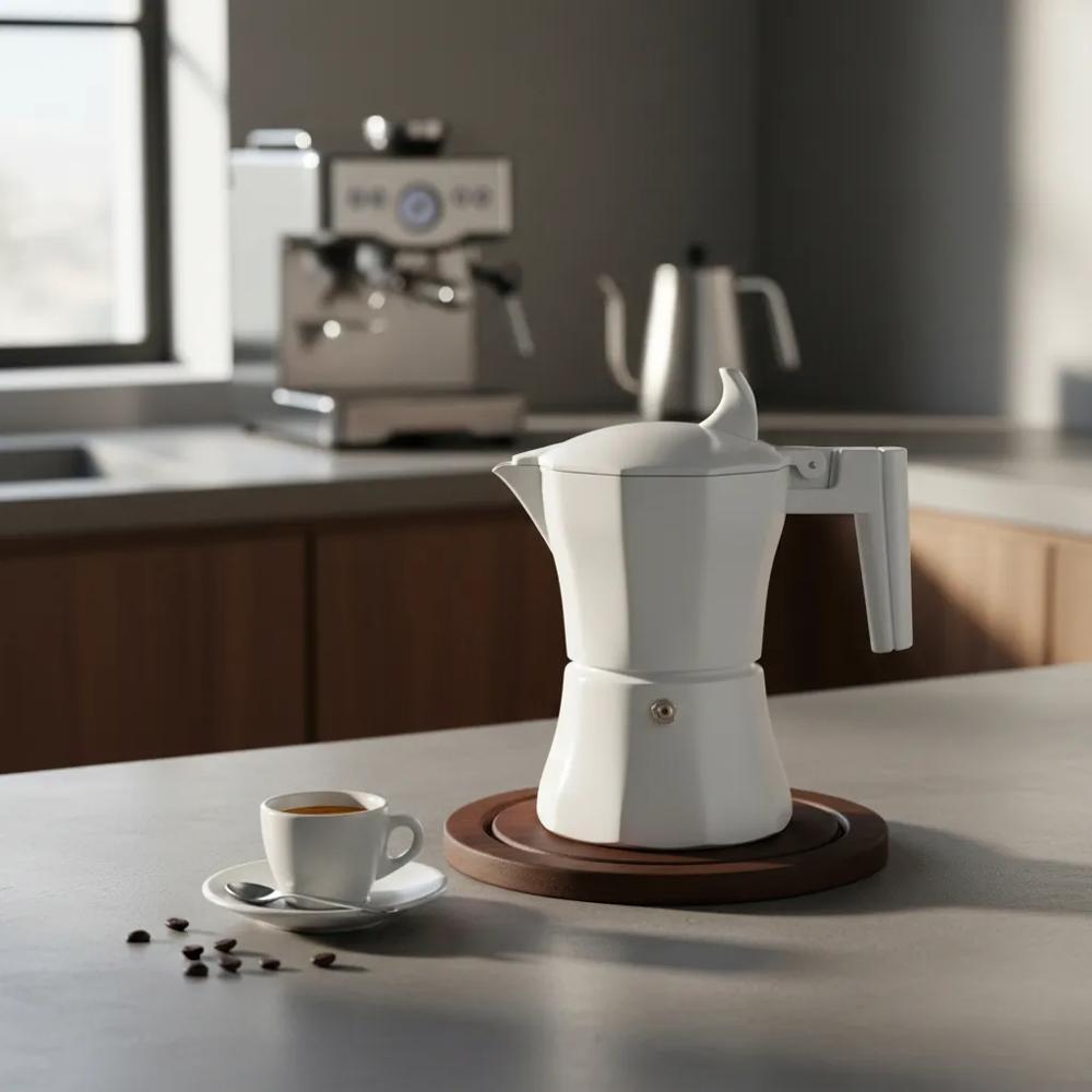 Cafetera Moka Italiana Clásica De Aluminio Para Café 150Ml img #3