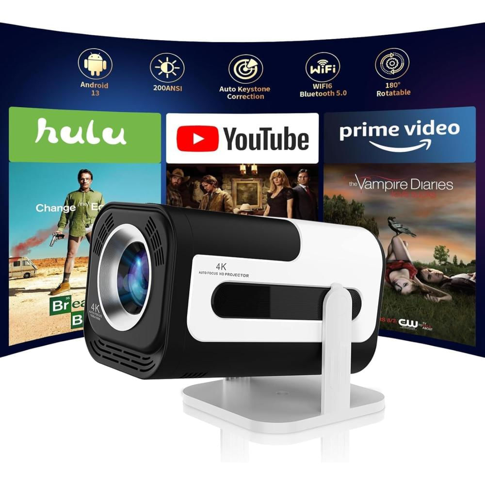 Proyector 4K Con Juegos 3D Auto Keystone Lr 480 Android 13 img #2