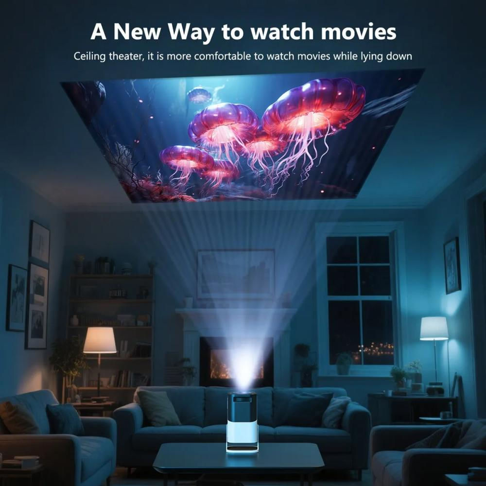 Proyector 4K Con Juegos 3D Auto Keystone Lr 480 Android 13 img #3