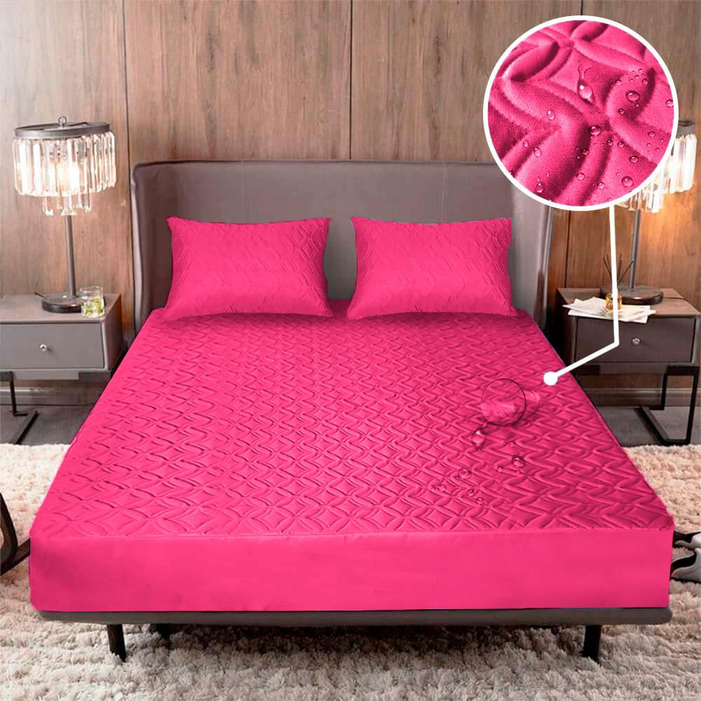 Combo Protector Impermeable Sencillo Fucsia img #1