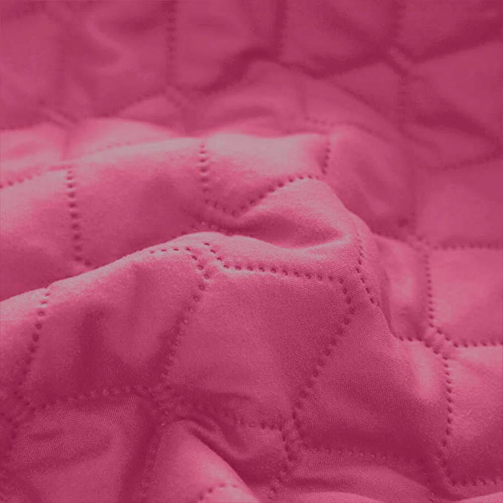 Combo Protector Acolchado Semidoble Fucsia img #2