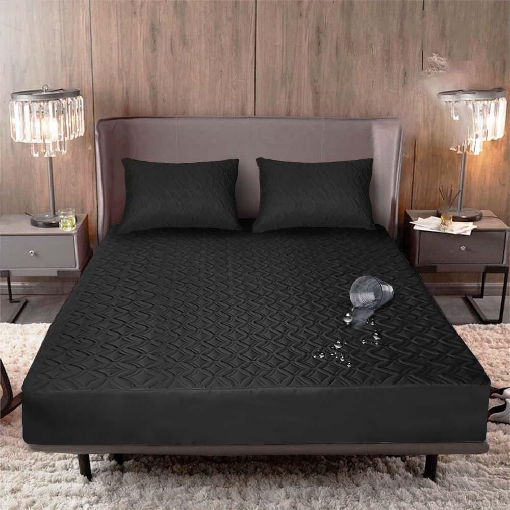 Combo Protector Impermeable Queen Negro img #1