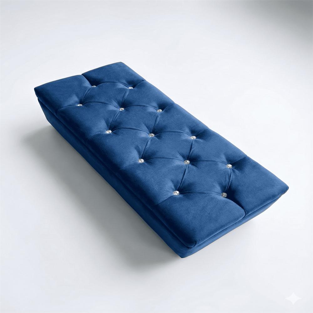 Puff/Sillon Organizador Con Baúl Azul 100 img #4