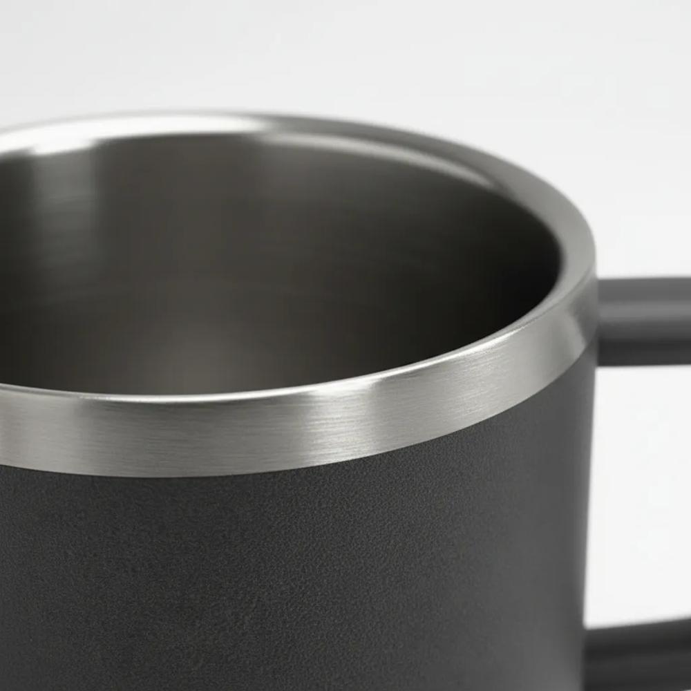 Mug Vaso Térmico Para Café O Té En Acero Inoxidable Con Asa 90Ml img #3