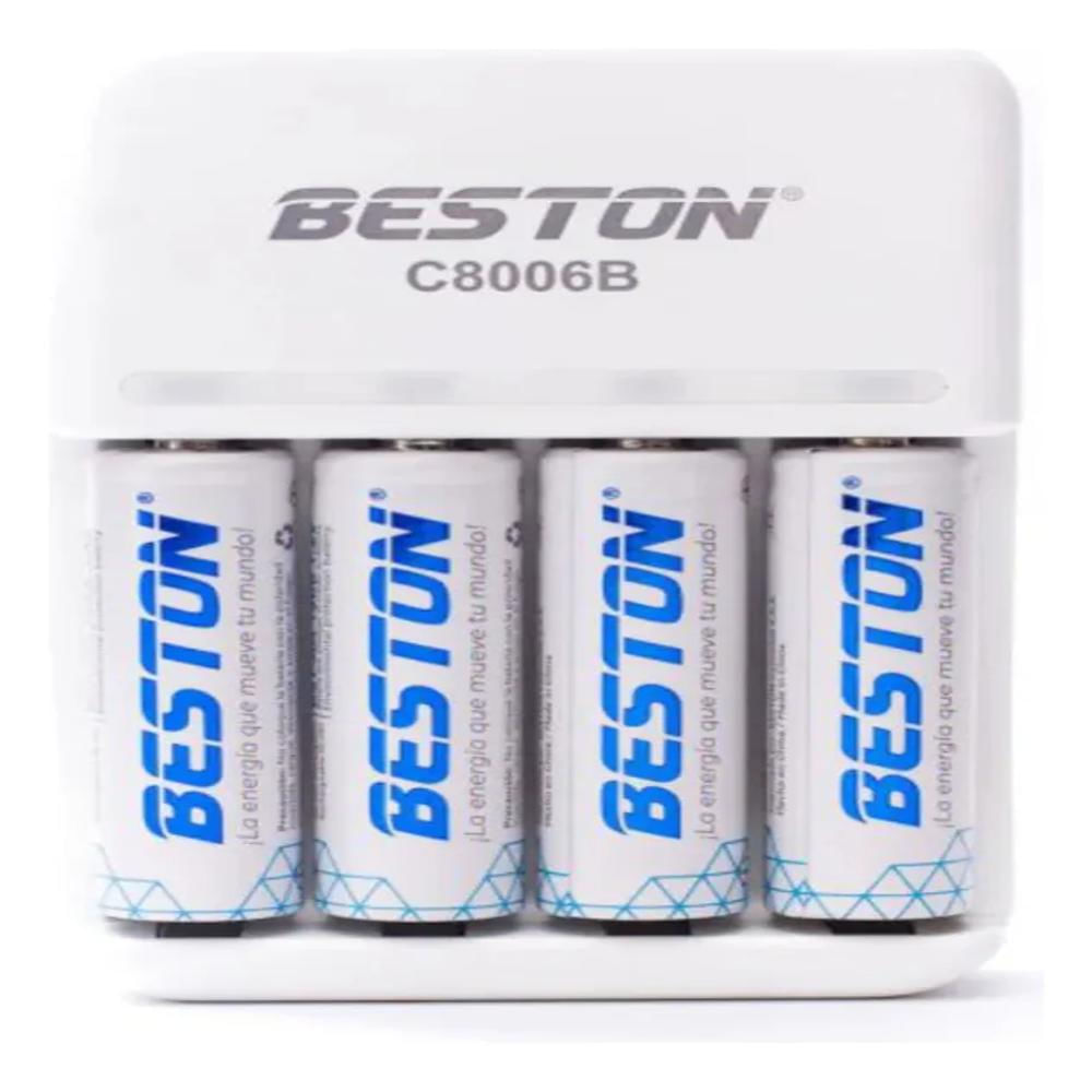 Cargador De Pilas Doble A Con 4 Pilas Beston