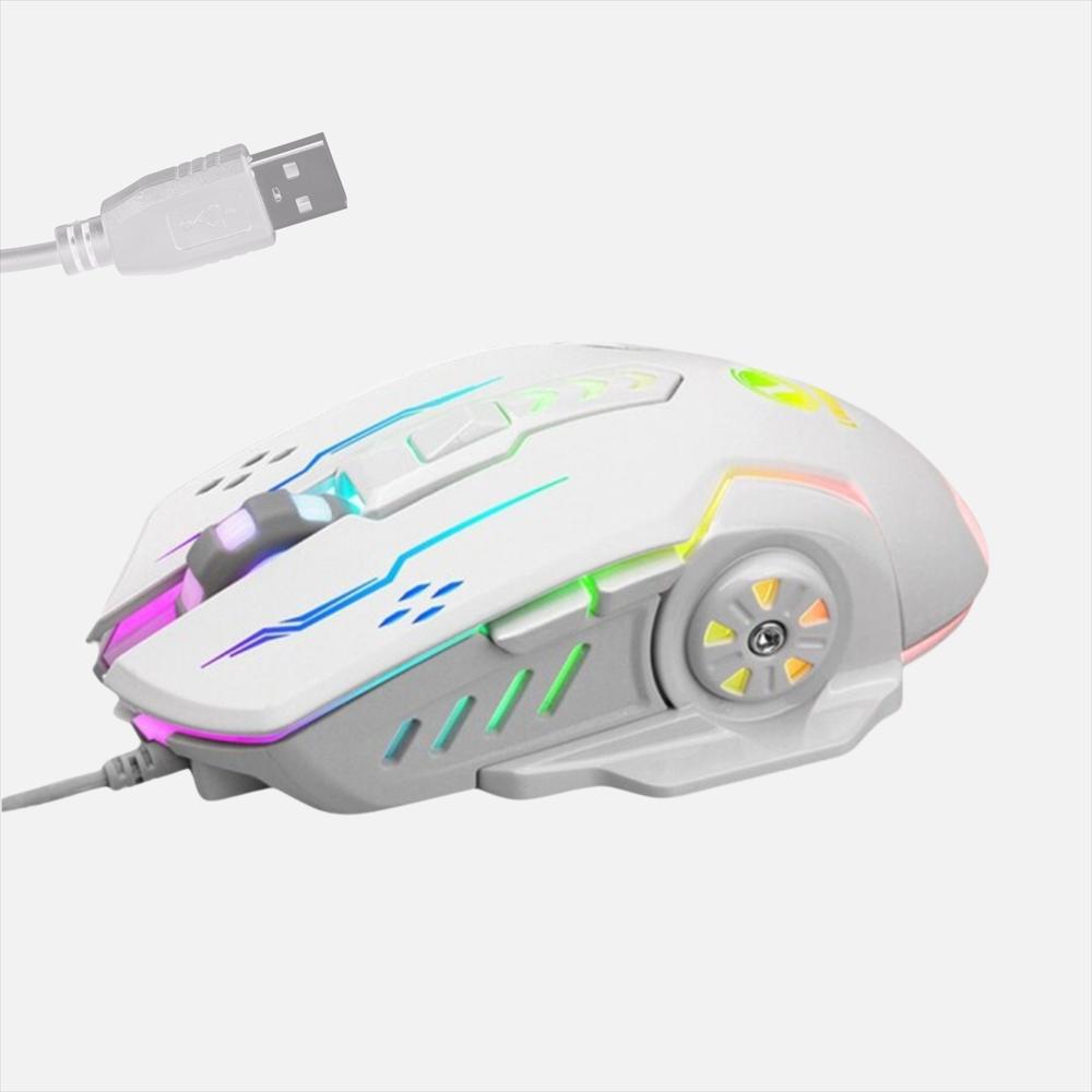 Mouse Gamer Blanco Usb Ergonómico Alta Precisión Para Pc Y Laptop Mouse Gamer Blanco Usb Ergonómico Alta Precisión Para Pc Y Laptop