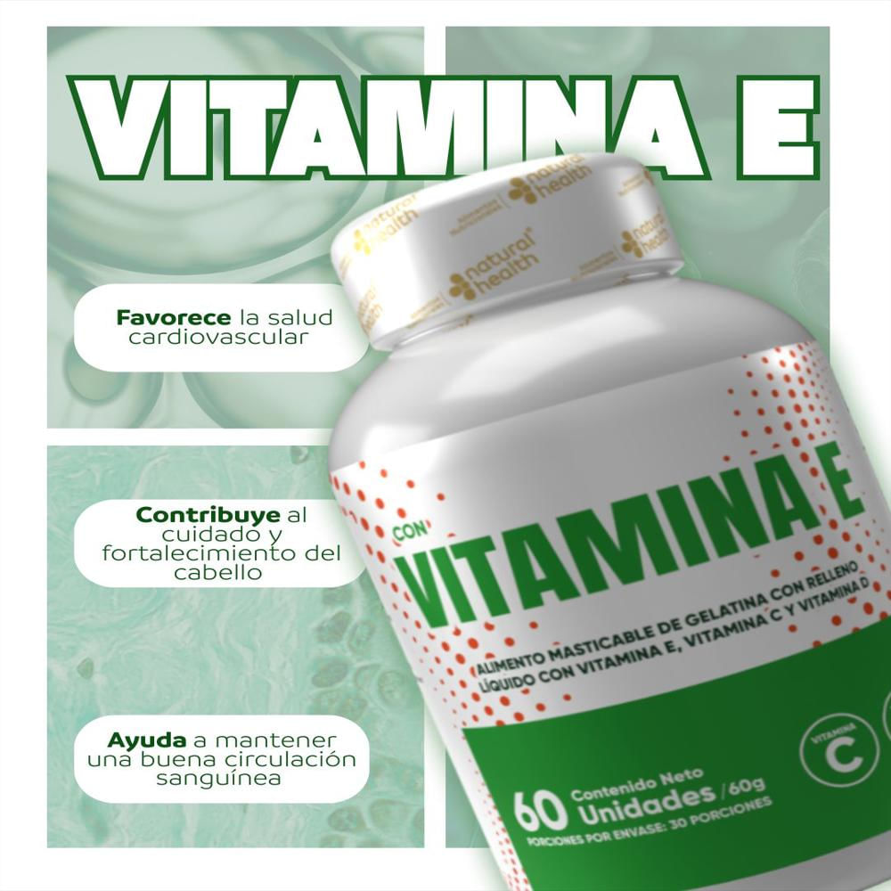 Vitamina E + Selenio X60 Unds Poder Antioxidante Para Piel Y Cabello Fórmula Vitalidad img #4