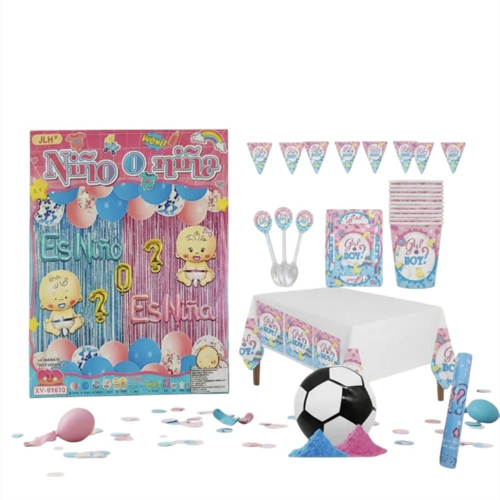 Kit Decoración Revelación De Género Set Globos Revelación img #1