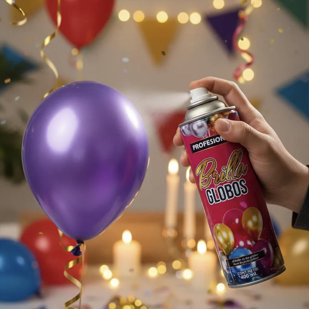 Brillo Para Globos 400Ml Profesional Alta Duración X 2 Unida Brilla Globos img #2