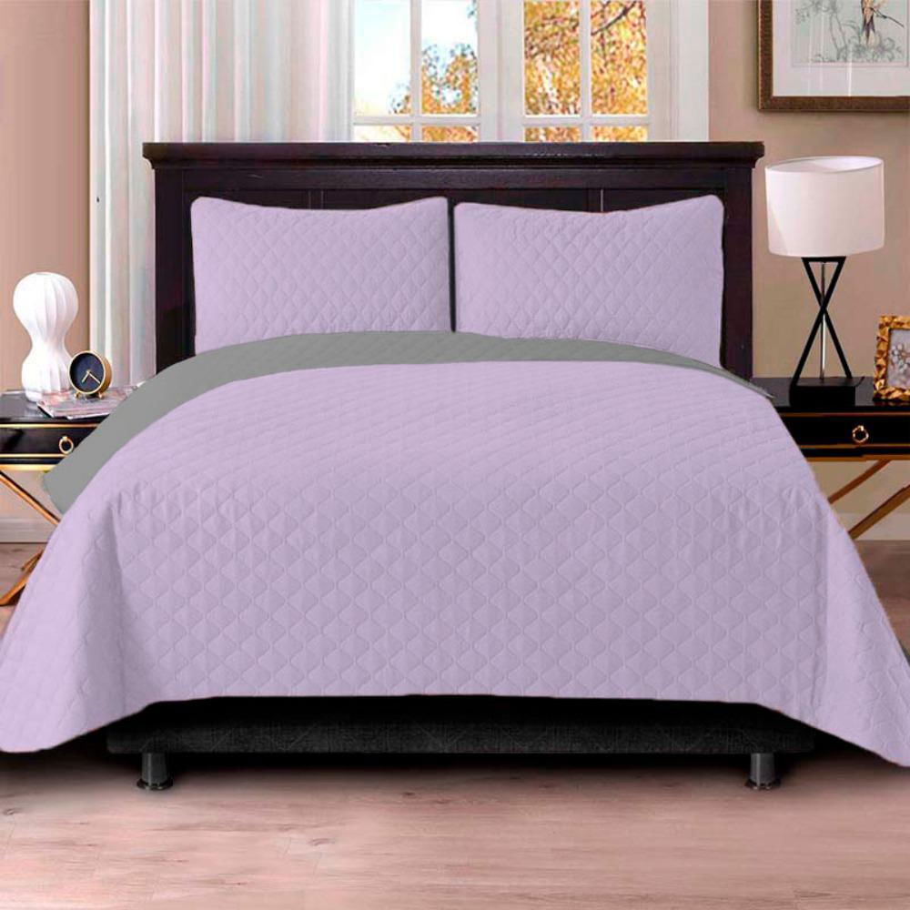 Colcha Sencilla Morado Gris img #1