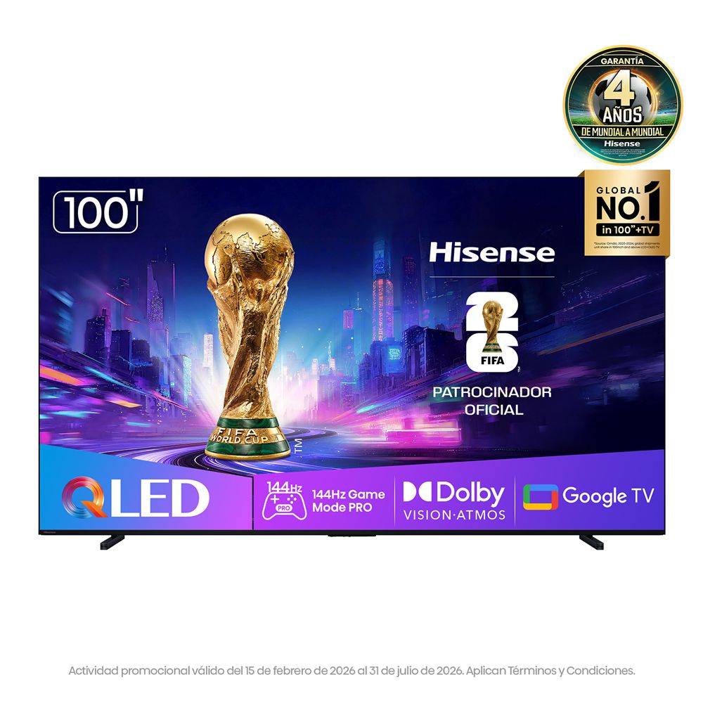 Televisor HISENSE 100 pulgadas QLED Uhd4K Smart TV 100Q7QG img #1