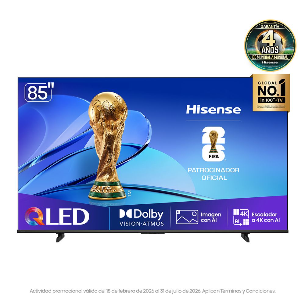 Televisor HISENSE 85 pulgadas QLED Uhd4K Smart TV 85Q6QV