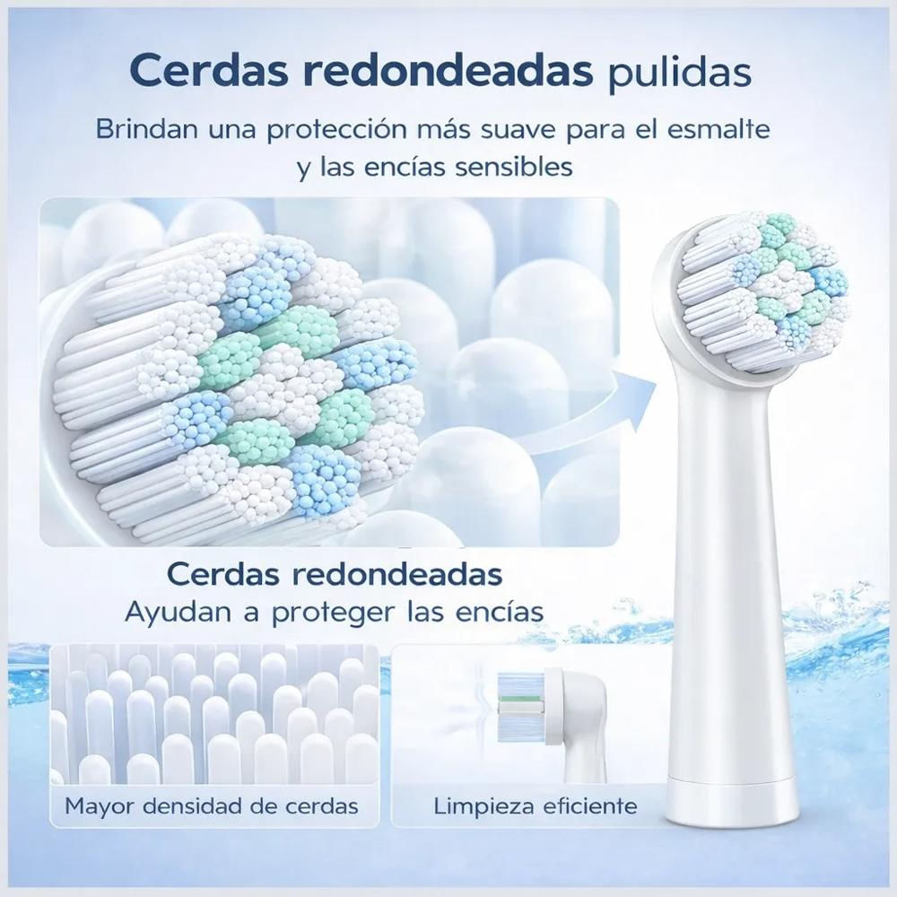 4 Cabezales Repuesto Genericos Cepillos Oral B Blanco img #4
