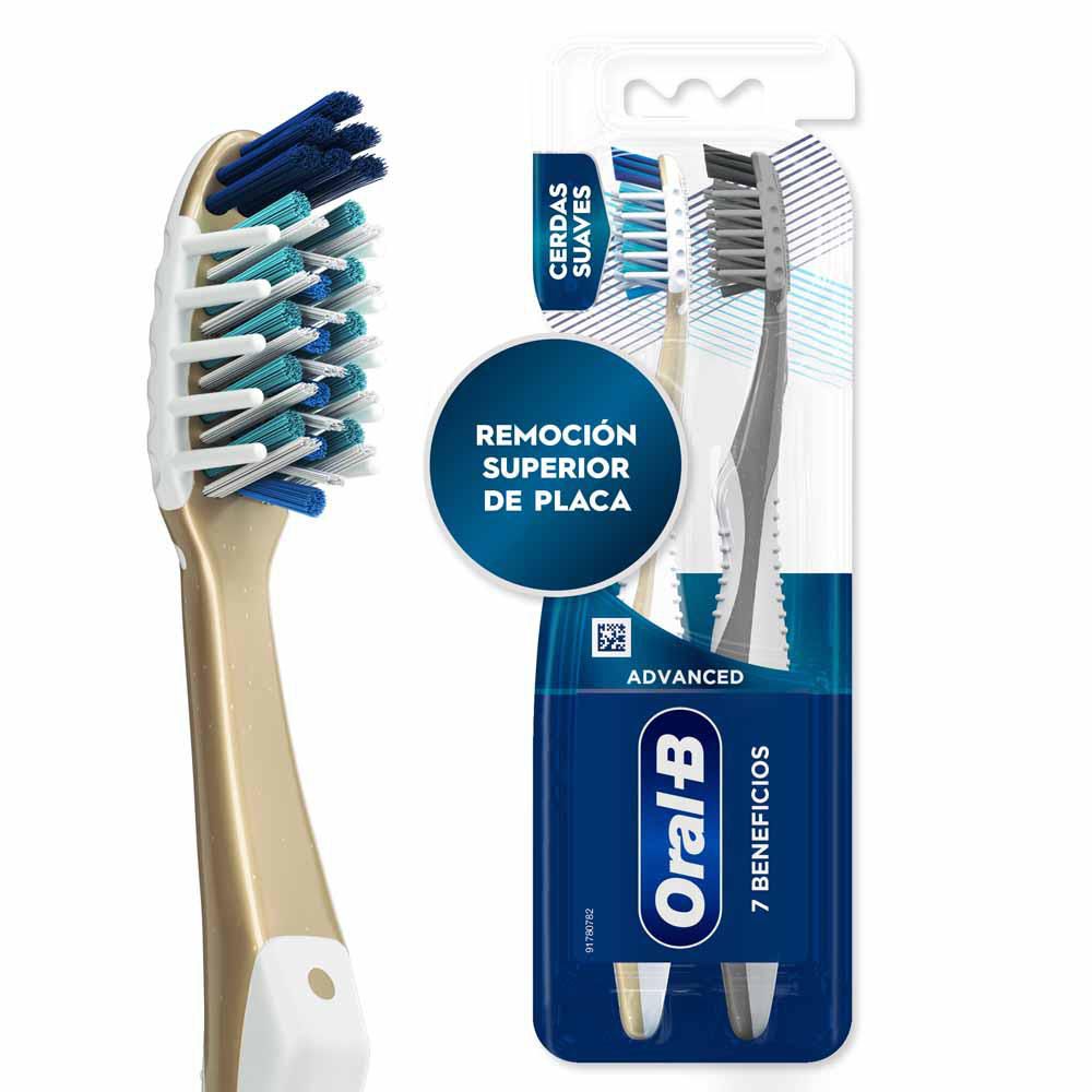 Cepillo de dientes ORALB advanced 7 beneficios (2  und)