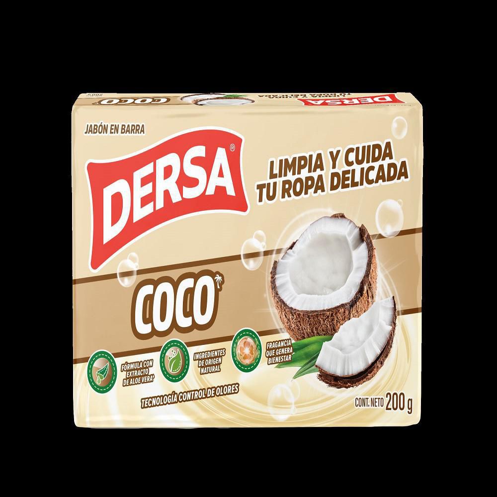 Jabón de barra DERSA coco cuida tu ropa delicada (200  gr)