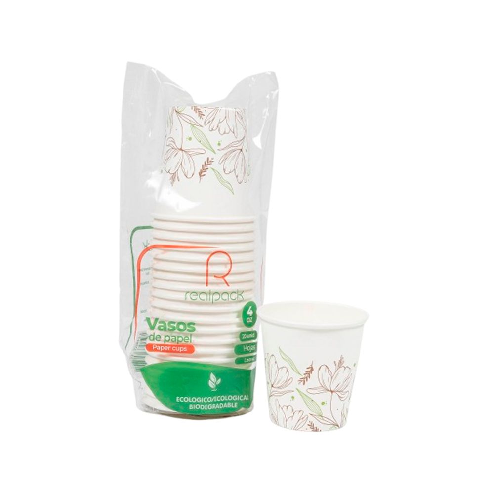 Vasos desechables Realpack de papel 4 Oz