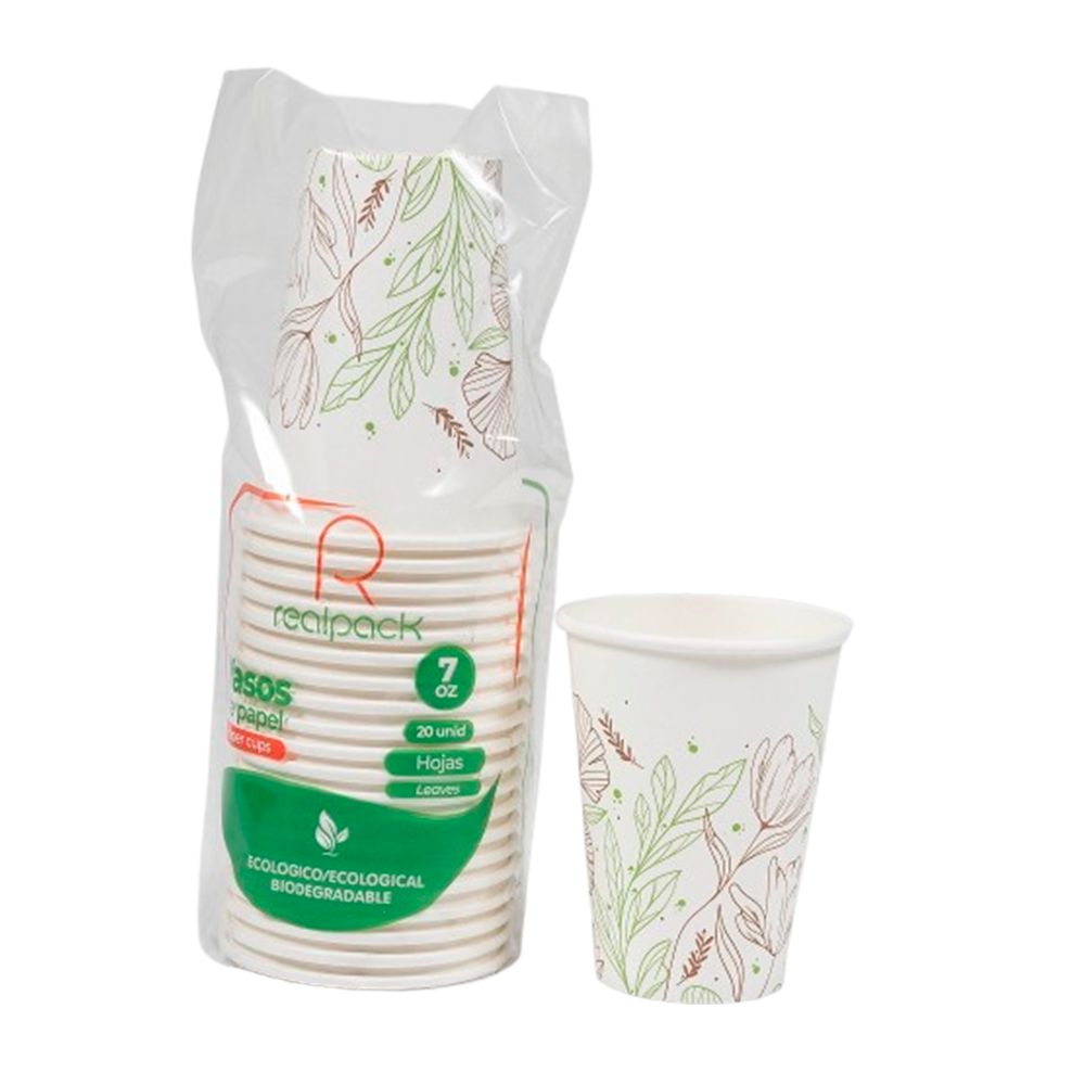 Vasos desechables Realpack de papel 7 Oz