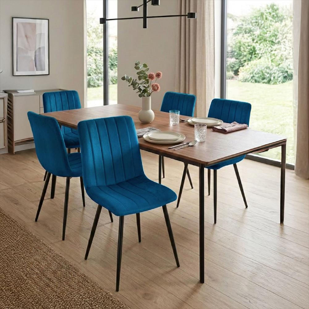 Set X2 Silla Decorativa Mueble Sala Comedor Dormitorio Refamara Azul Amara X2 img #2