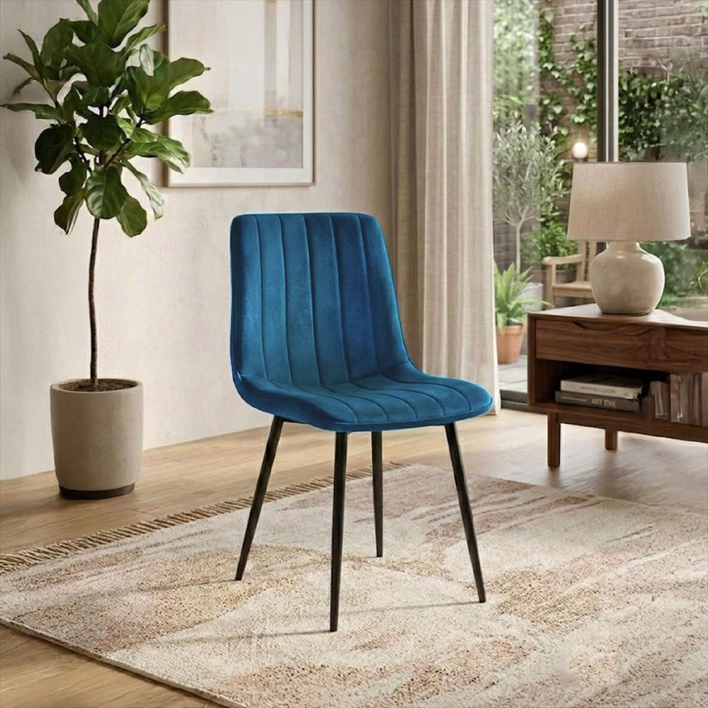 Set X2 Silla Decorativa Mueble Sala Comedor Dormitorio Refamara Azul Amara X2 img #3