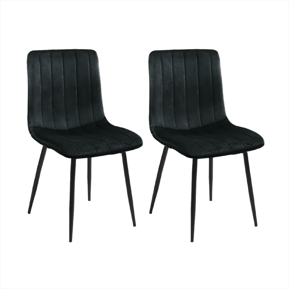 Set X2 Silla Decorativa Mueble Sala Comedor Dormitorio Refamara Negro Amara X2 img #1