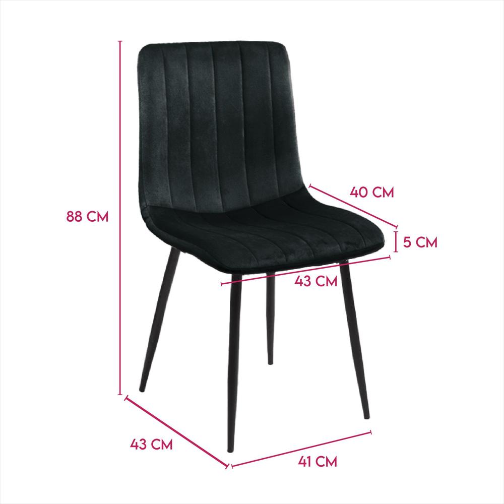 Set X2 Silla Decorativa Mueble Sala Comedor Dormitorio Refamara Negro Amara X2 img #2