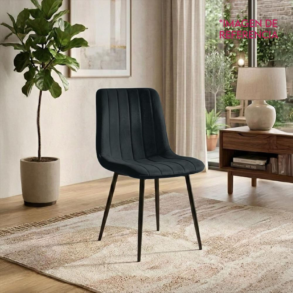 Set X2 Silla Decorativa Mueble Sala Comedor Dormitorio Refamara Negro Amara X2 img #5