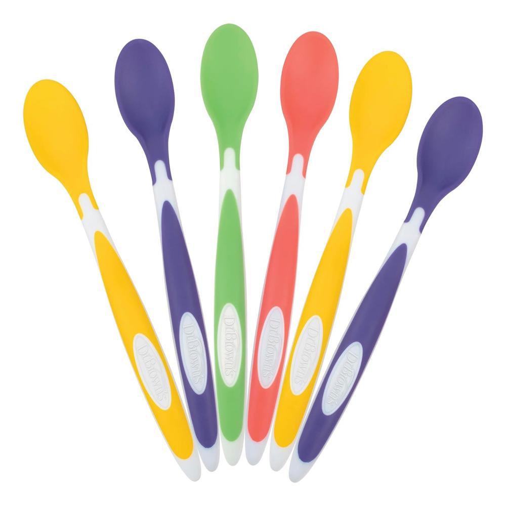 Cucharas Bebé Punta Suave Dr Browns Mango Largo 6 Unid img #2