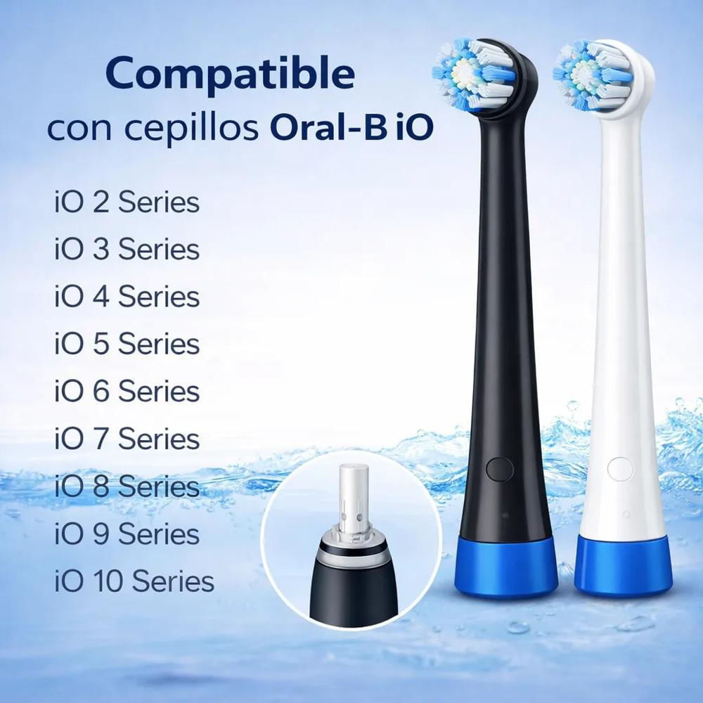 4 Cabezales Repuesto Genericos Cepillos Oral B Io Negro img #4