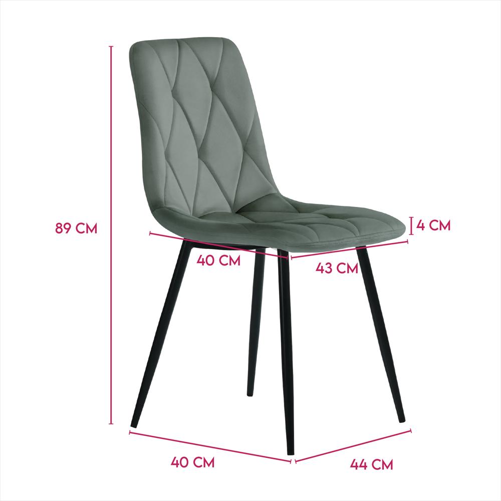 Silla Decorativa Mueble Sala Comedor Dormitorio Refsade Gris Sade img #3