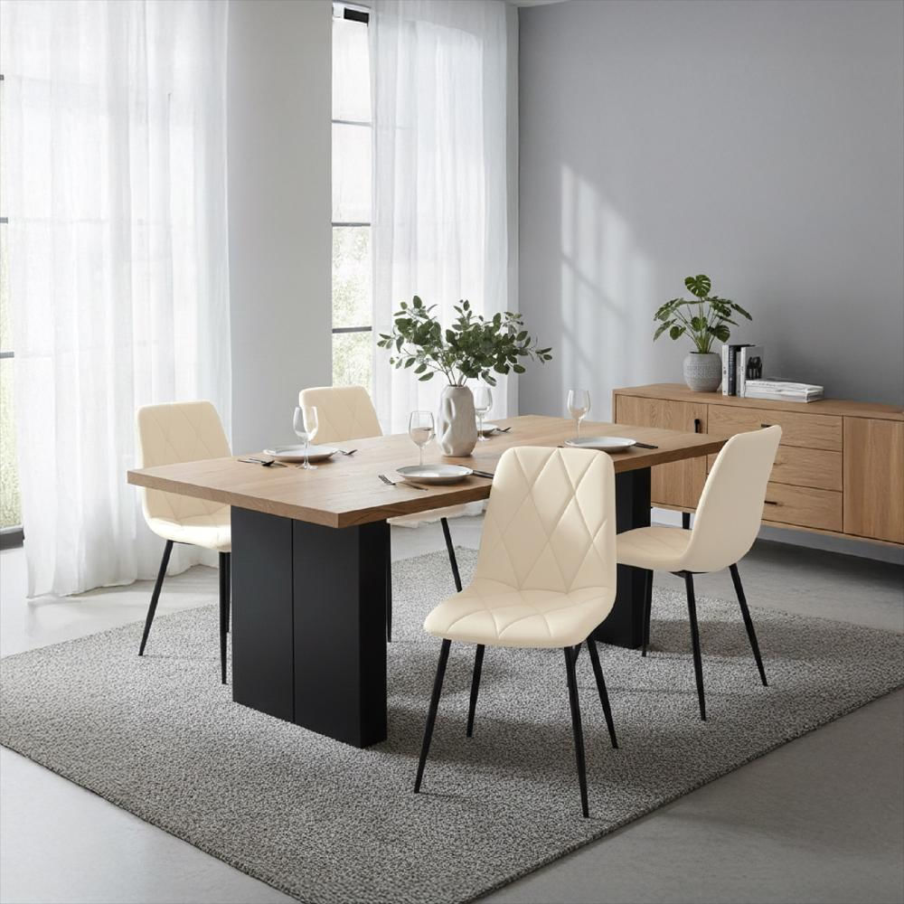 Silla Decorativa Mueble Sala Comedor Dormitorio Refsade Beige Sade img #4