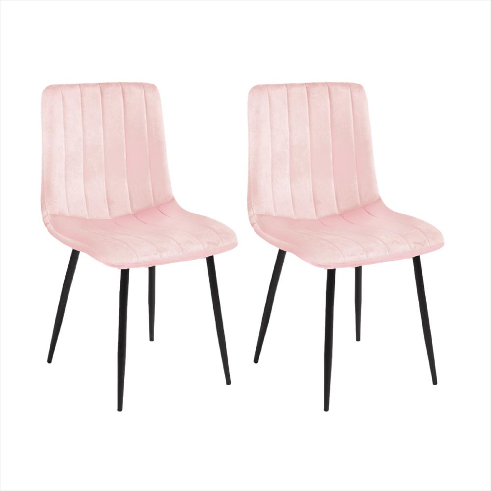 Set X2 Silla Decorativa Mueble Sala Comedor Dormitorio Refamara Rosa Amara X2 img #1