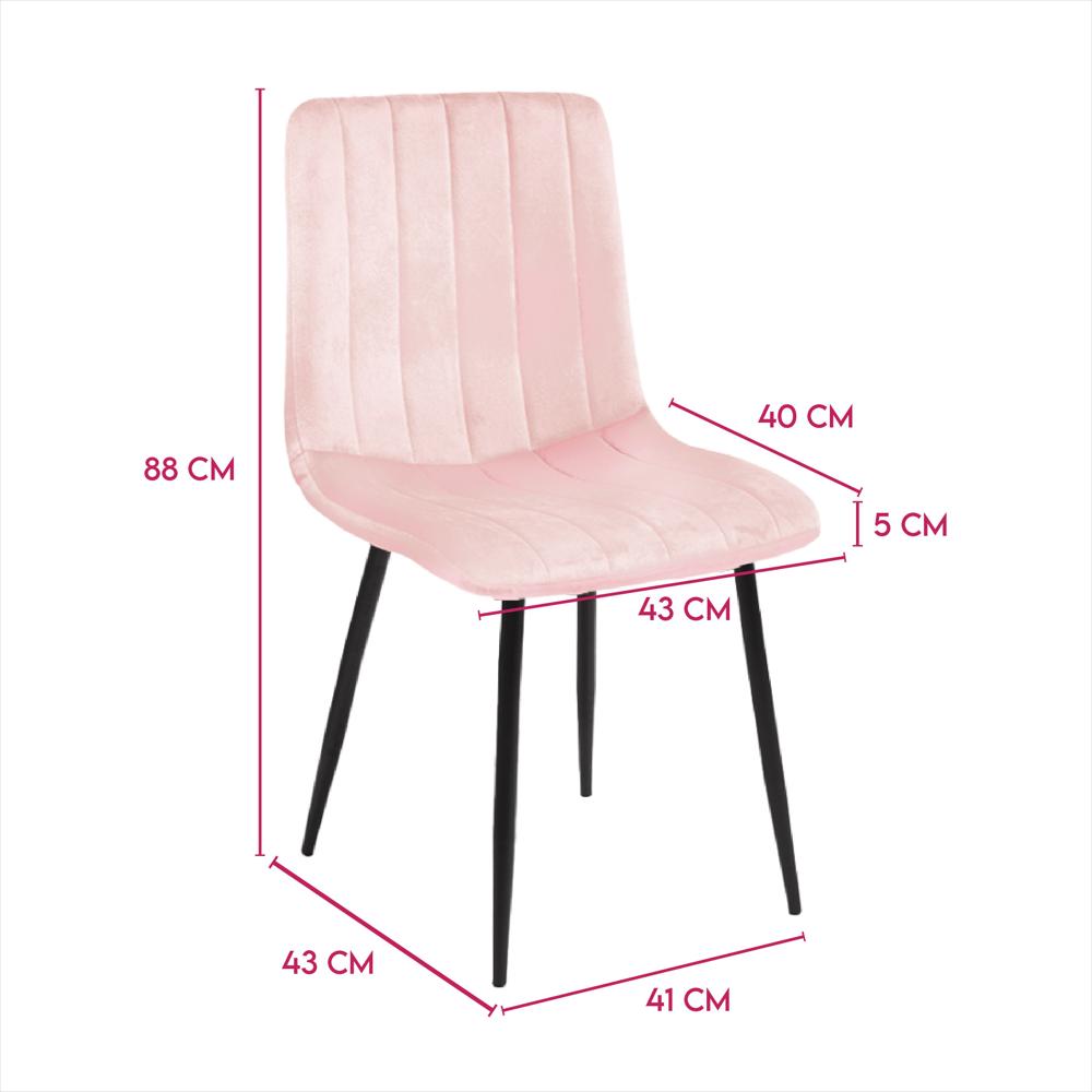 Set X2 Silla Decorativa Mueble Sala Comedor Dormitorio Refamara Rosa Amara X2 img #3