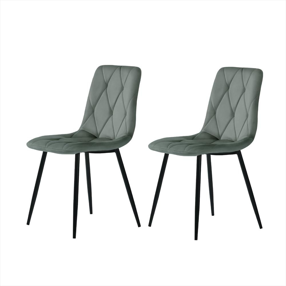 Set X2 Silla Decorativa Mueble Sala Comedor Dormitorio Refsade Gris Sade X2 img #1