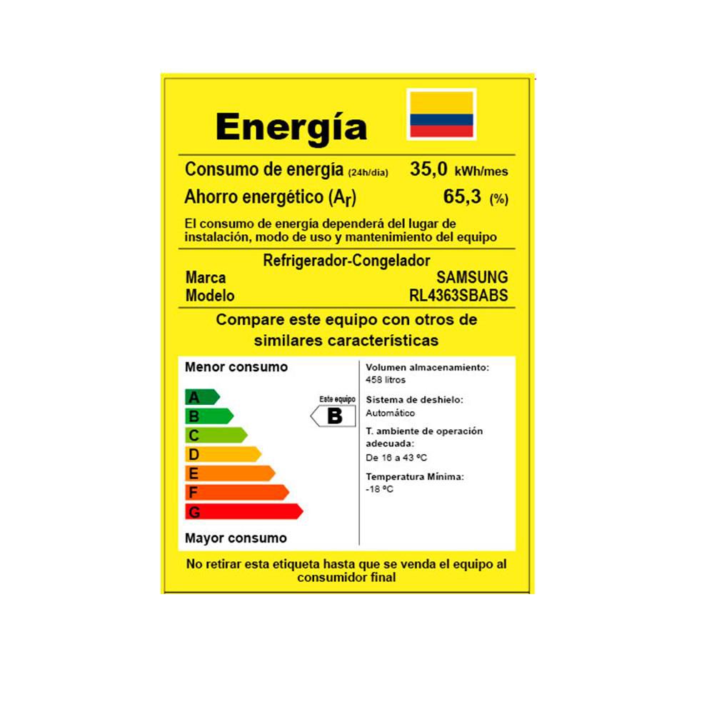Nevera SAMSUNG Frost Congelador Inferior 458 Lts No Frost RL4363SBA Negro img #8