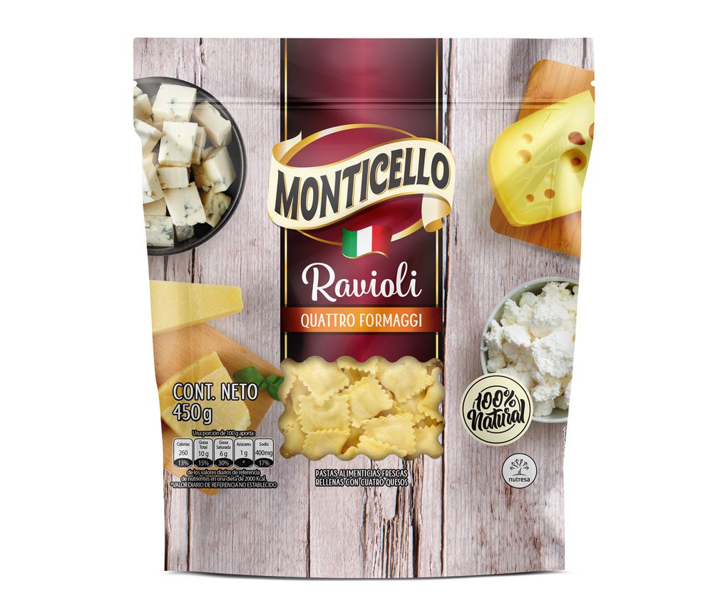 Raviolis MONTICELLO quattro formaggio (450  gr) img #1