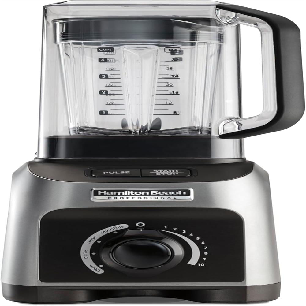 Licuadora Hamilton Beach Professional 1500W Silenciosa 32 Oz Sin Bpa 4 Programas Plateada