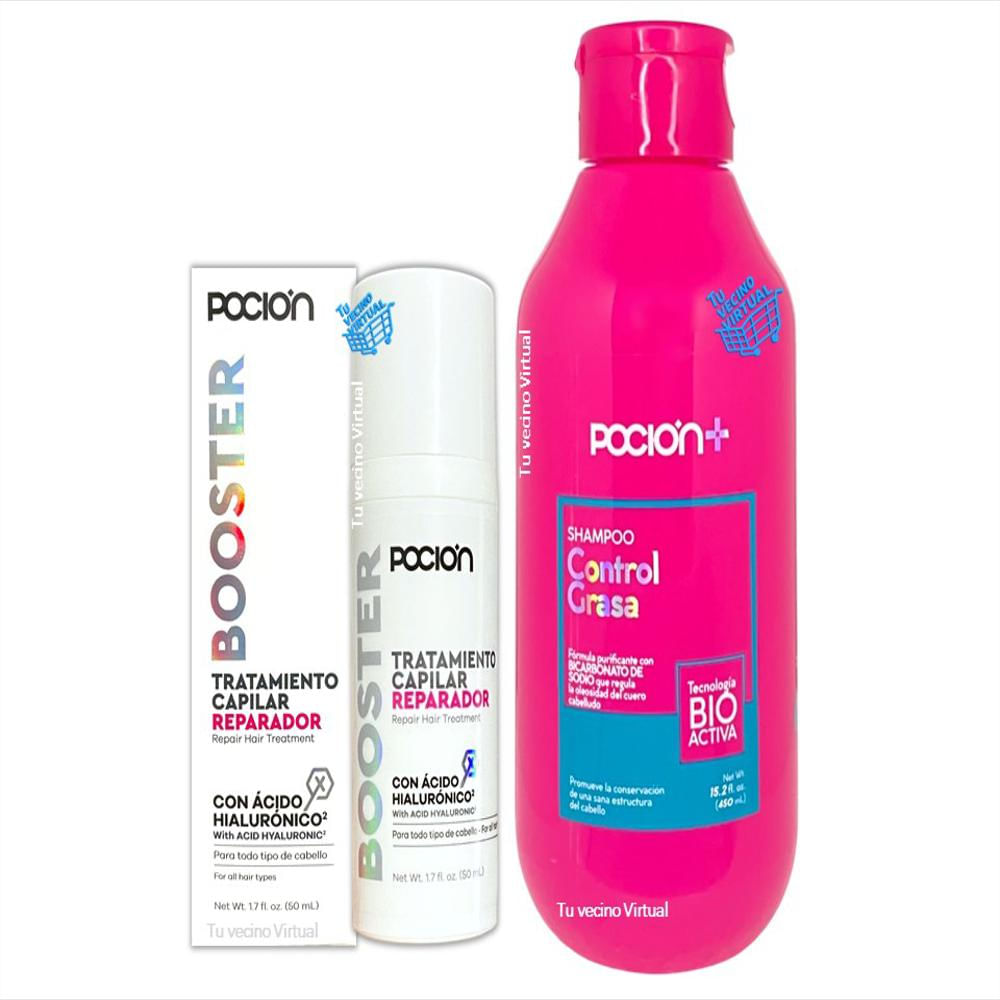 Tratamiento Booster Y Shampoo Control Grasa La Pocion