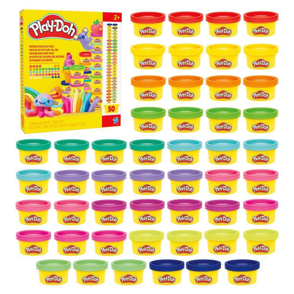 Masas y Plastilinas 50 Botes de Colores del Arcoíris PLAY DOH img #1