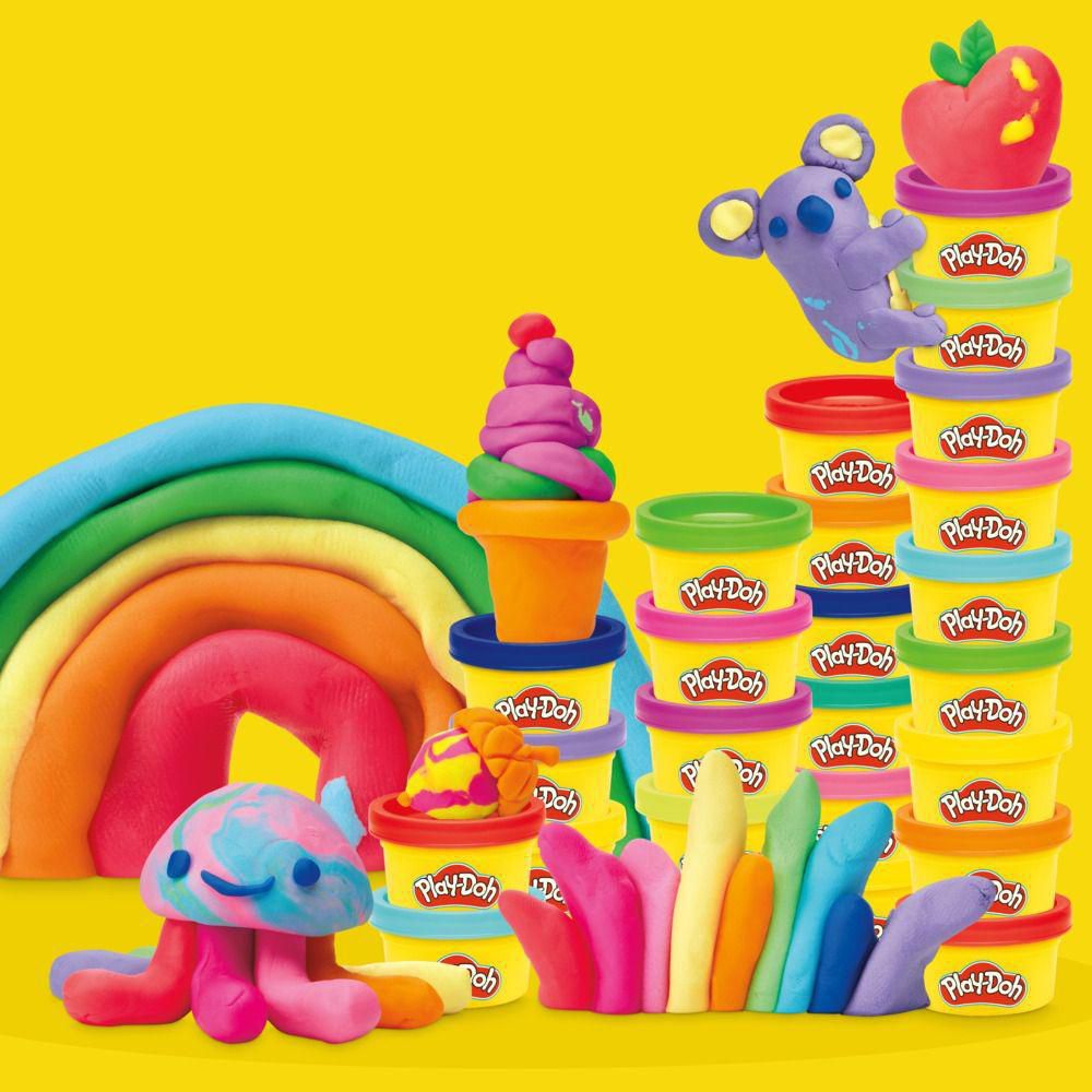 Masas y Plastilinas 50 Botes de Colores del Arcoíris PLAY DOH img #5