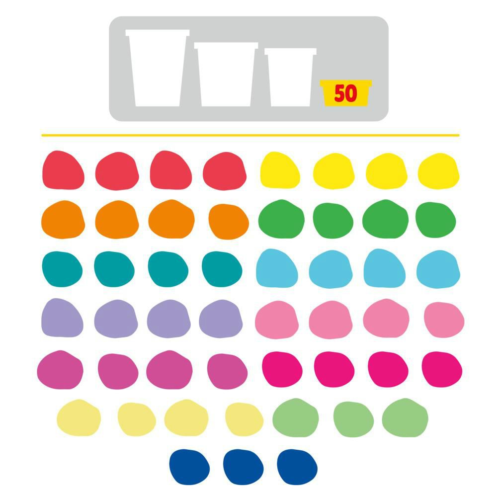 Masas y Plastilinas 50 Botes de Colores del Arcoíris PLAY DOH img #6